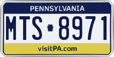 PA license plate MTS8971