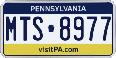 PA license plate MTS8977