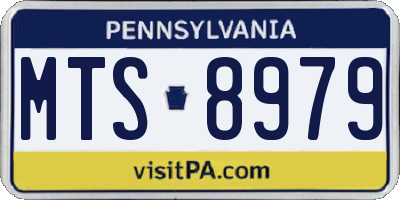 PA license plate MTS8979