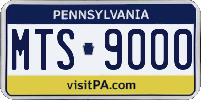 PA license plate MTS9000