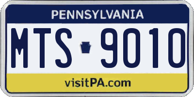 PA license plate MTS9010
