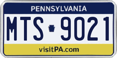 PA license plate MTS9021