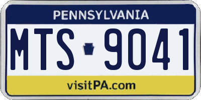 PA license plate MTS9041