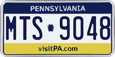 PA license plate MTS9048