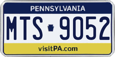 PA license plate MTS9052