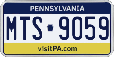 PA license plate MTS9059
