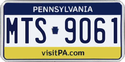 PA license plate MTS9061