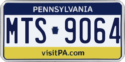 PA license plate MTS9064