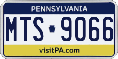 PA license plate MTS9066