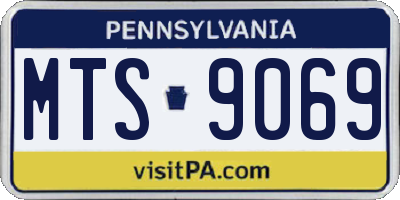 PA license plate MTS9069