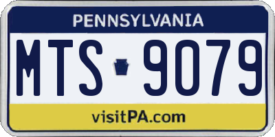 PA license plate MTS9079
