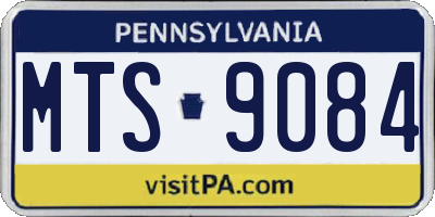 PA license plate MTS9084