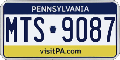 PA license plate MTS9087