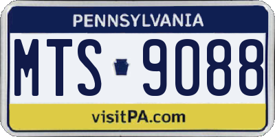 PA license plate MTS9088