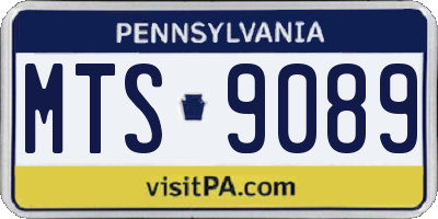 PA license plate MTS9089