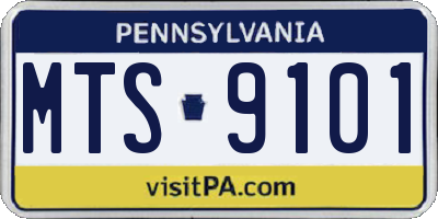 PA license plate MTS9101
