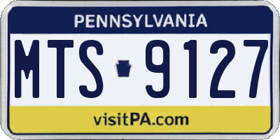 PA license plate MTS9127