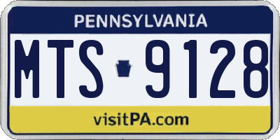 PA license plate MTS9128