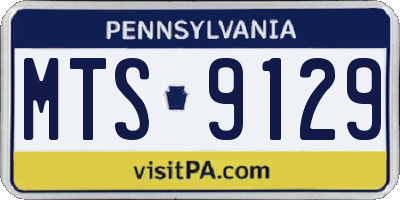 PA license plate MTS9129