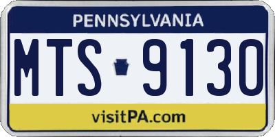 PA license plate MTS9130