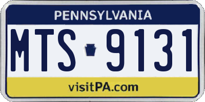 PA license plate MTS9131