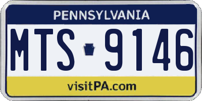 PA license plate MTS9146