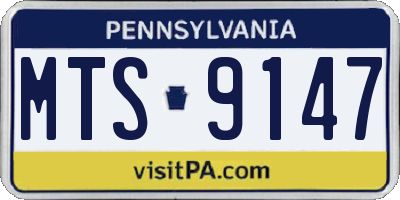 PA license plate MTS9147