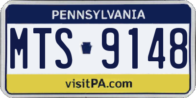 PA license plate MTS9148