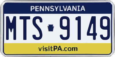 PA license plate MTS9149