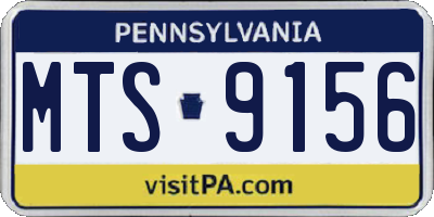 PA license plate MTS9156