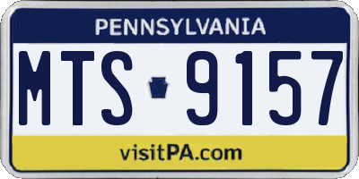 PA license plate MTS9157