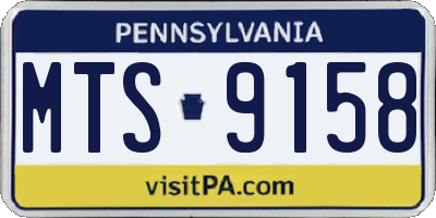PA license plate MTS9158