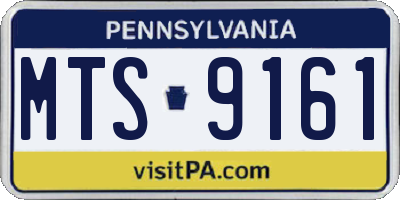 PA license plate MTS9161
