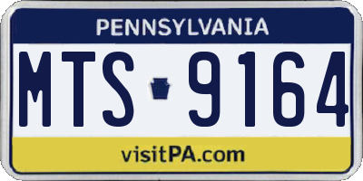 PA license plate MTS9164
