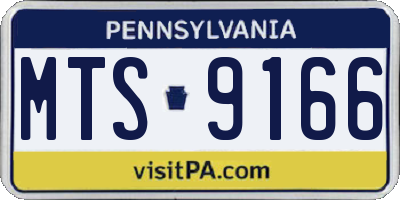 PA license plate MTS9166