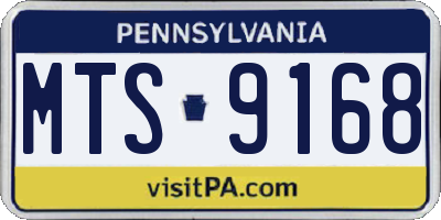 PA license plate MTS9168