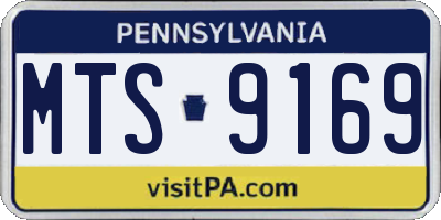 PA license plate MTS9169