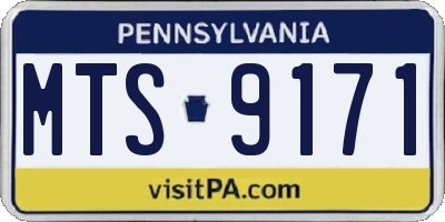 PA license plate MTS9171
