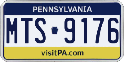 PA license plate MTS9176