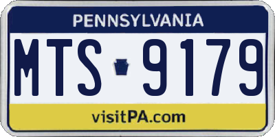 PA license plate MTS9179