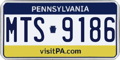 PA license plate MTS9186