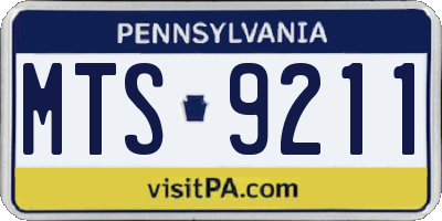 PA license plate MTS9211