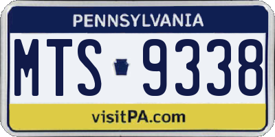 PA license plate MTS9338