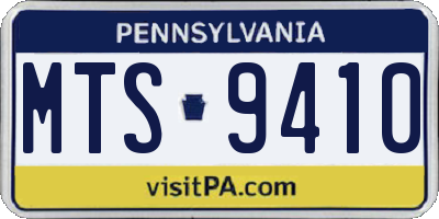 PA license plate MTS9410