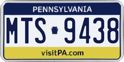 PA license plate MTS9438