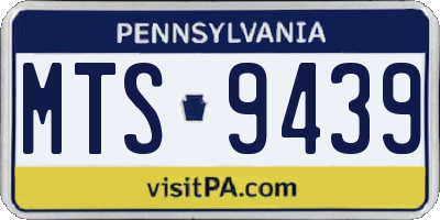 PA license plate MTS9439