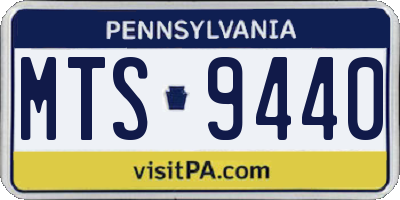 PA license plate MTS9440