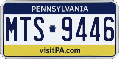 PA license plate MTS9446