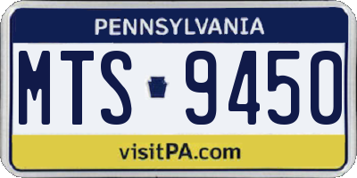 PA license plate MTS9450
