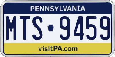 PA license plate MTS9459